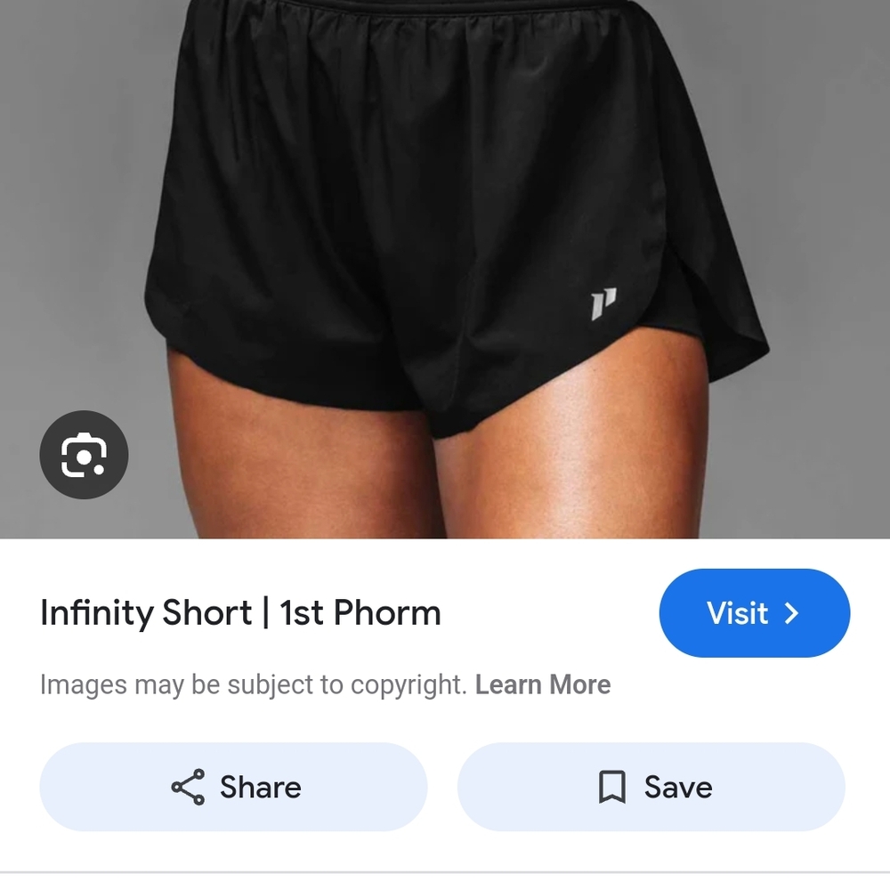 Women's Black Infinity Shorts